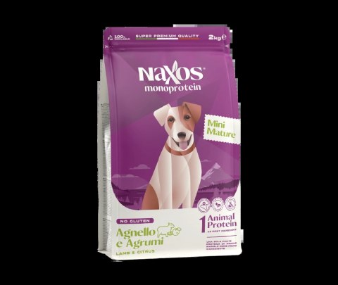 Naxos Mature Mini jagnięcina z cytrusami dla psów dojrzałych 2kg Naxos Mature Mini jagnięcina z cytrusami dla psów dojrzałych 2kg